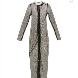 Bronx and Banco Webb Stone-Embellished Mesh Dress